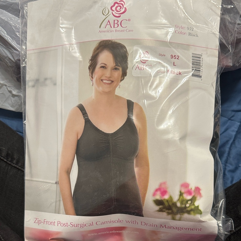 Women's Black Post-Surgical Camisole - size L